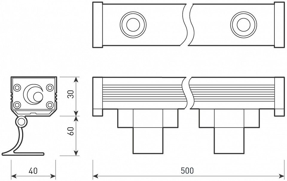 Настенный прожектор Arlight Line wallwasher 37369