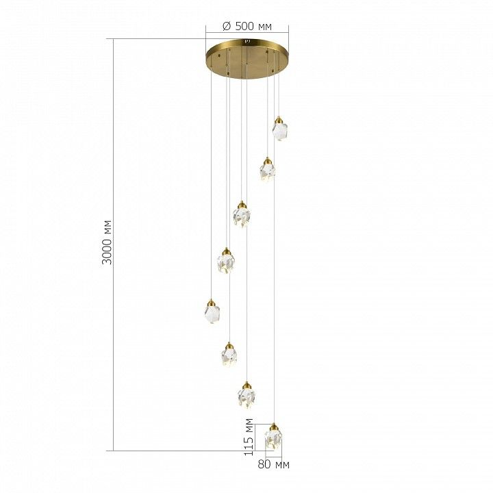 Подвесная люстра ST-Luce Cascato SL6114.203.08