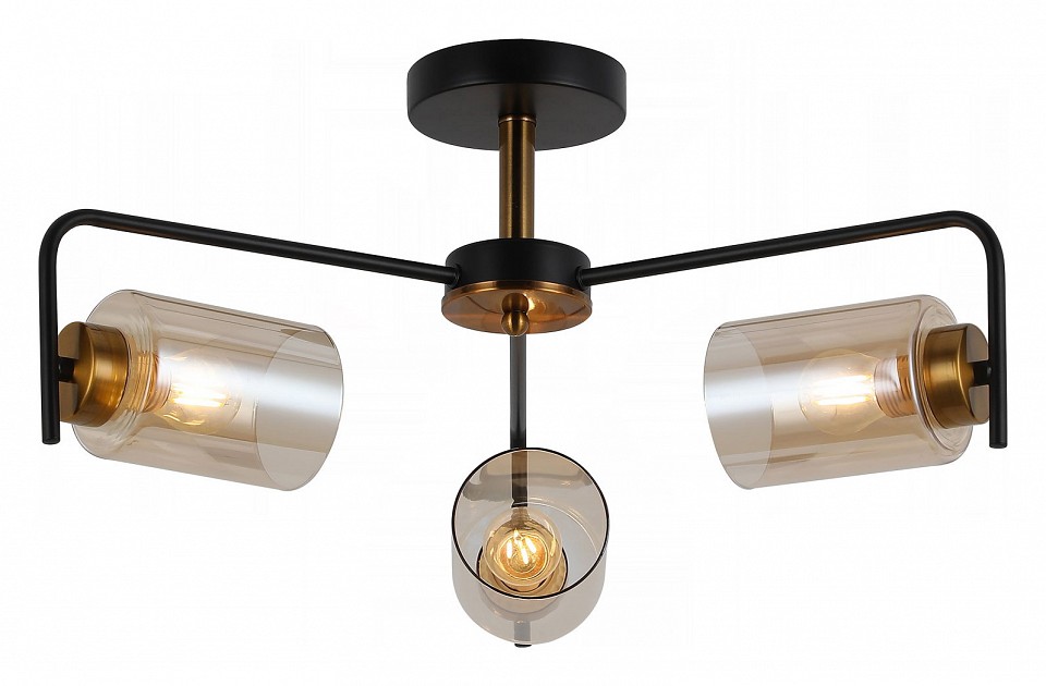 Люстра на штанге ILLUMICO  IL8248-3COU-79 BK GD