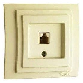 Розетка телефонная RJ-11 Mono Electric Larissa 103-171705-124