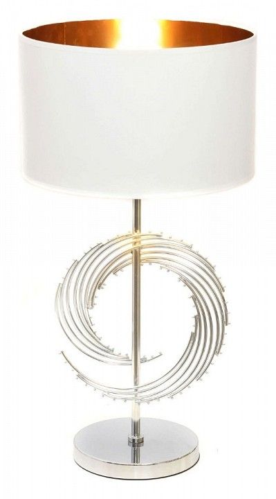Настольная лампа декоративная LUMINA DECO Fabi LDT 5531 CHR+WT