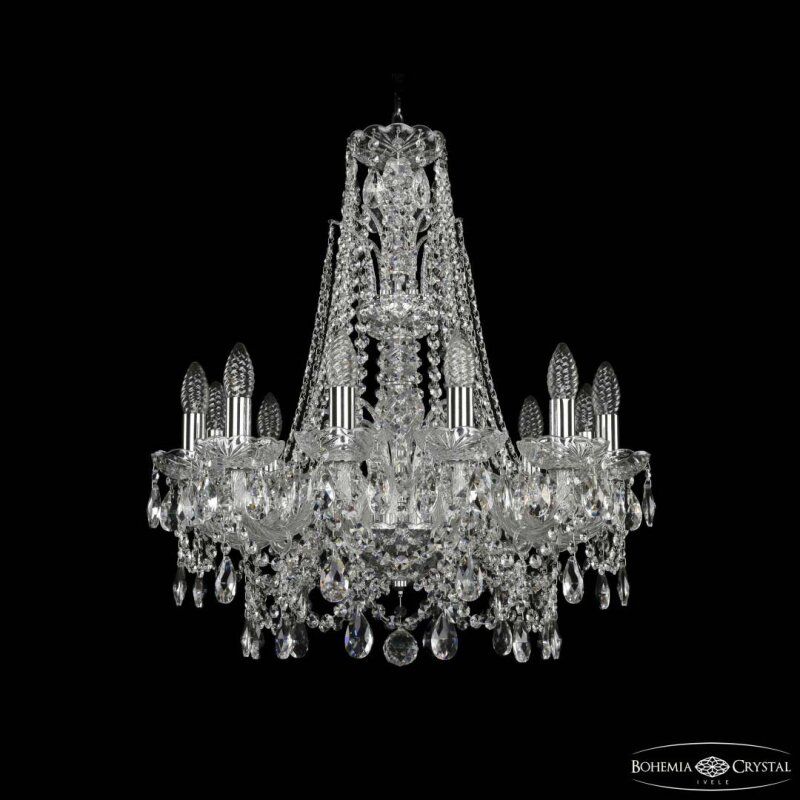 Подвесная люстра Bohemia Ivele Crystal 1411 1411/12/195/XL-65 Ni