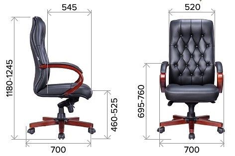 Кресло для руководителя Everprof Monaco Wood 15983, EP-082 W PU Black