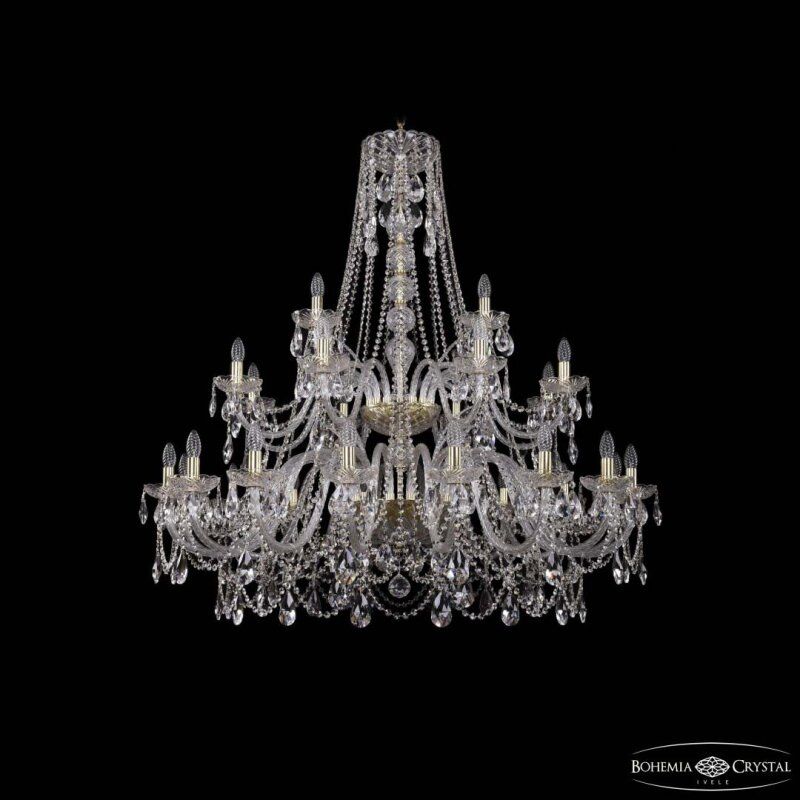 Подвесная люстра Bohemia Ivele Crystal 1411 1411/16+8+4/460/2d G