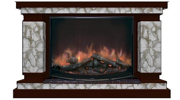 Комплект из электрокамина напольного и портала (143x45x82.5 см) Лорд Карелия Rondo 36 ЛО000032