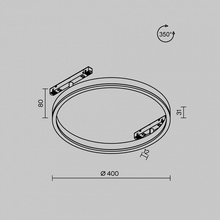 Накладной светильник Maytoni Technical Рим TR227-2-24W4K-B