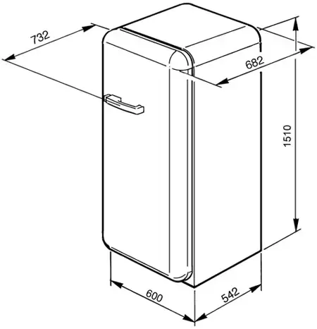 Холодильник Smeg FAB28RG1