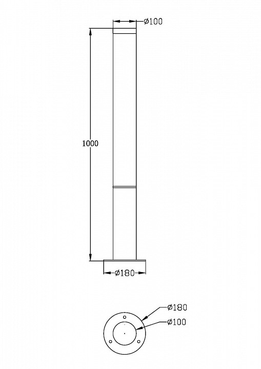 Наземный высокий светильник Maytoni Outdoor Ginza O041FL-L30B3K