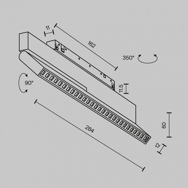 Накладной светильник Maytoni Technical Точки поворотный TR242-2-12W3K-B