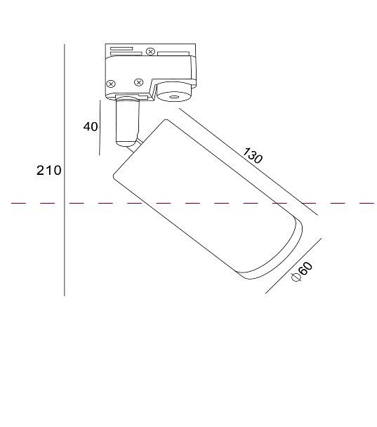Светильник на штанге Maytoni Technical Фокус TR004-1-GU10-MG