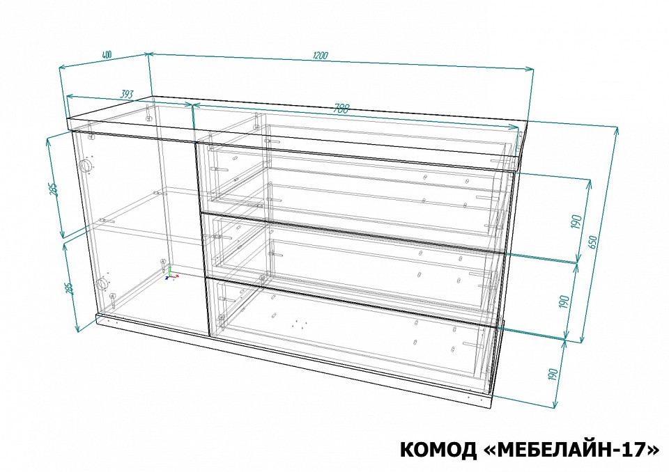 Комод Мебелайн-17
