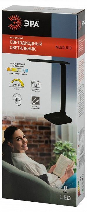Настольная лампа офисная Эра NLED-510 Б0057203