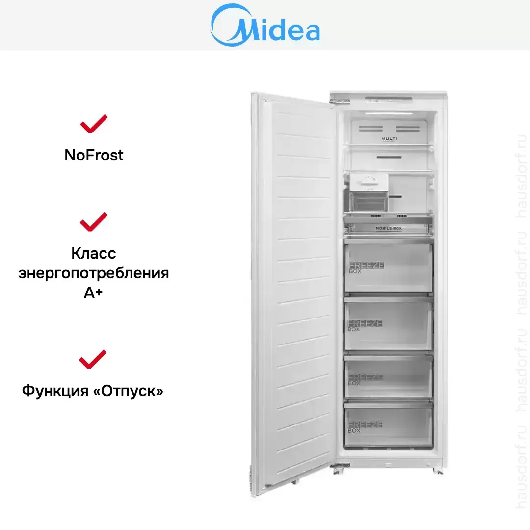 Встраиваемая морозильная камера Midea MDRE306FZF01