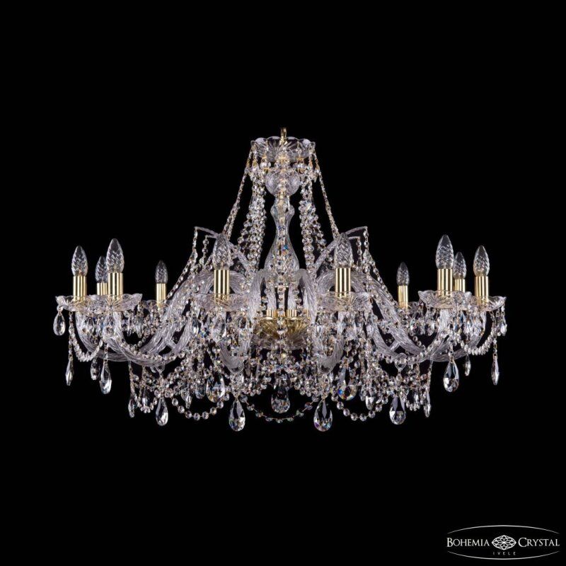 Подвесная люстра Bohemia Ivele Crystal 1411 1411/12/360 G