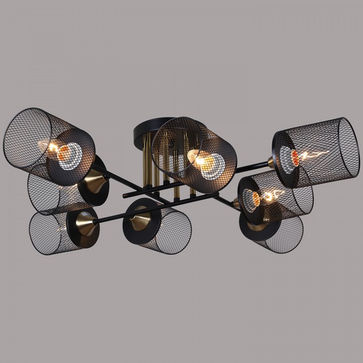 Люстра на штанге Reluce  38460-0.3-08 BK+COPPER