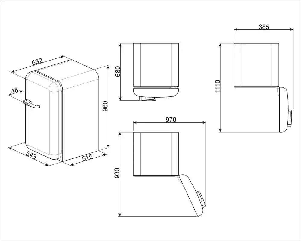 Холодильник Smeg FAB10RRD2