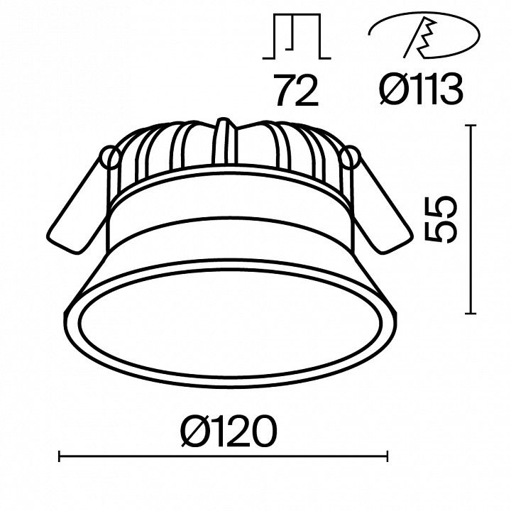 Встраиваемый светильник Maytoni Technical Окно DL055-12W3-4-6K-W