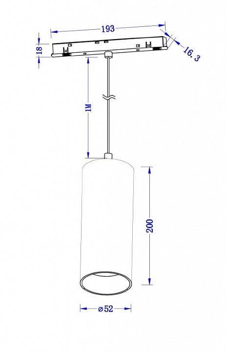 Подвесной светильник Maytoni Technical Фокус TR041-4-12W3K-M-DS-B
