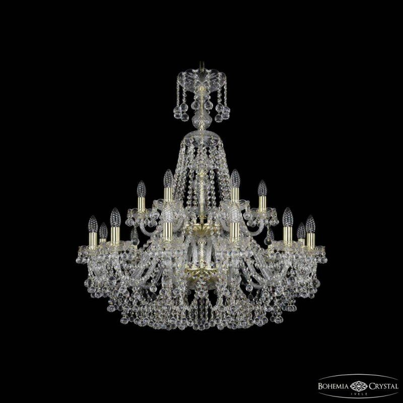 Подвесная люстра Bohemia Ivele Crystal 1409 1409/12+6/300/XL-94/2d G