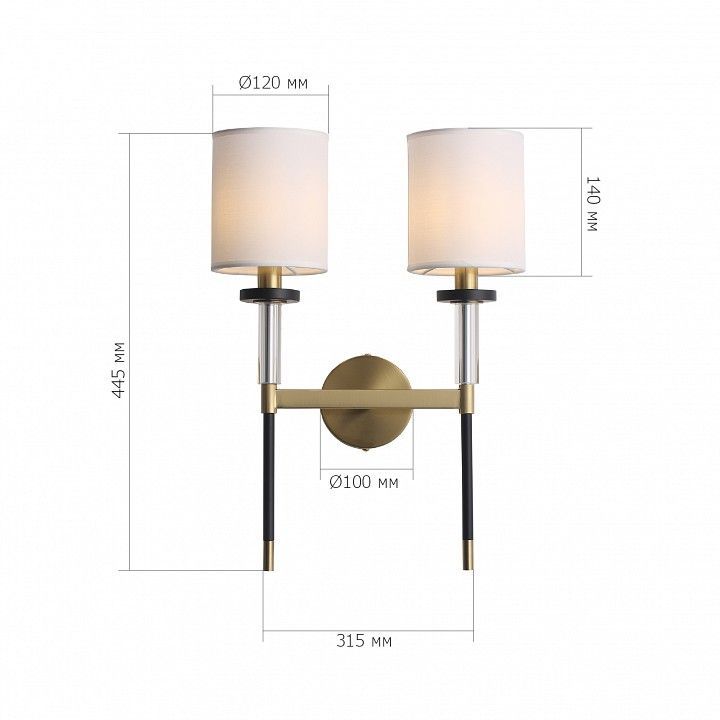 Бра ST-Luce BLACK+BRASS SL1404.301.02