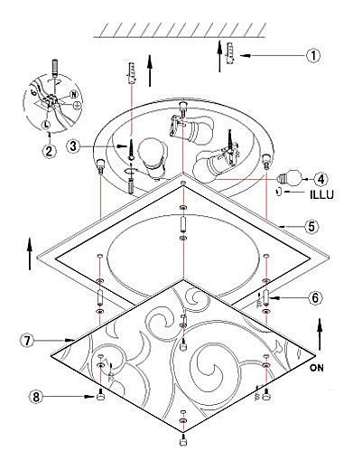 Накладной светильник Globo Dia 48062-3