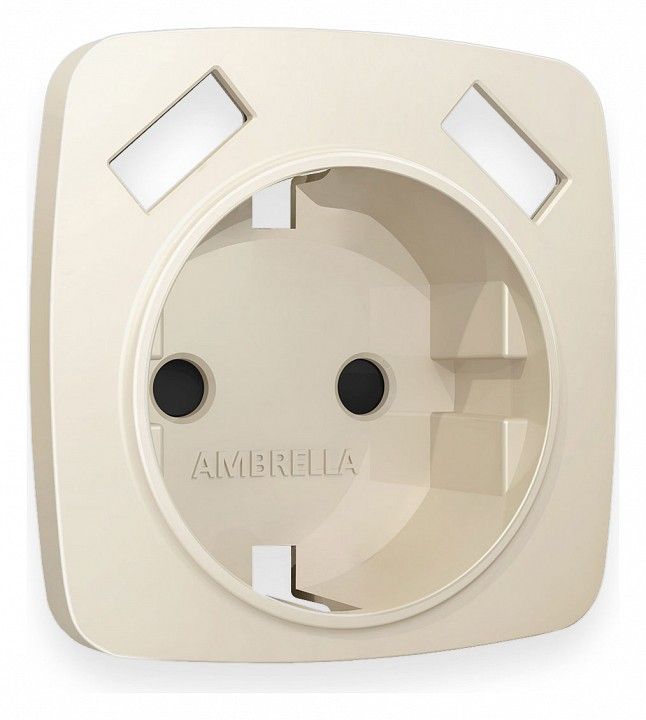 Накладка для розетки с заземлением и со шторками и 2хUSB type A Ambrella Volt OMEGA OP3290