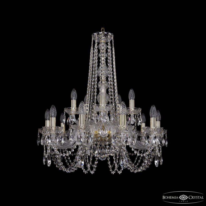 Подвесная люстра Bohemia Ivele Crystal 1402 1402/10+5/240/h-75 G