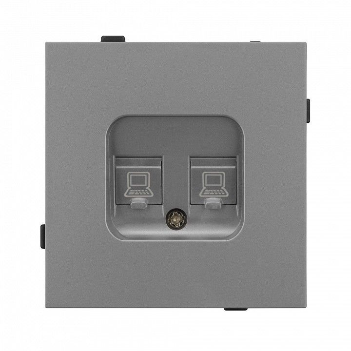 Розетка двойная Ethernet RJ-45 и со шторками, без рамки Arlight SCT-TENDO 054102
