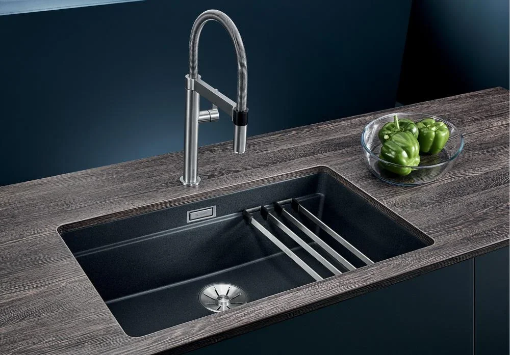 Мойка Blanco Etagon 700-U Silgranit черный клапан-автомат InFino 525891