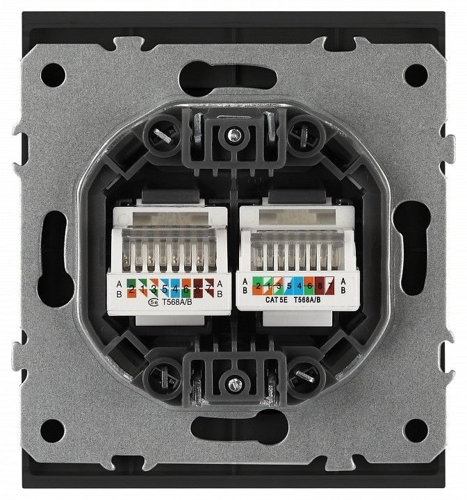 Розетка двойная Ethernet RJ-45 без рамки Эра Arktik Б0070488