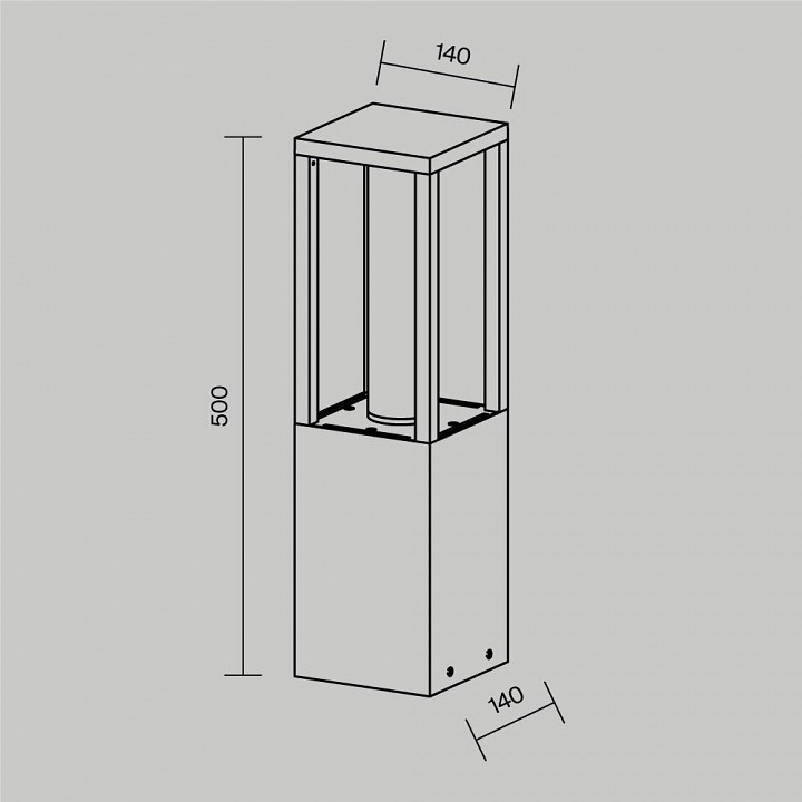 Наземный низкий светильник Maytoni Outdoor Expo O480FL-L12B3K