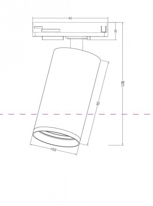 Светильник на штанге Maytoni Technical Фокус С TR020-1-GU10-W