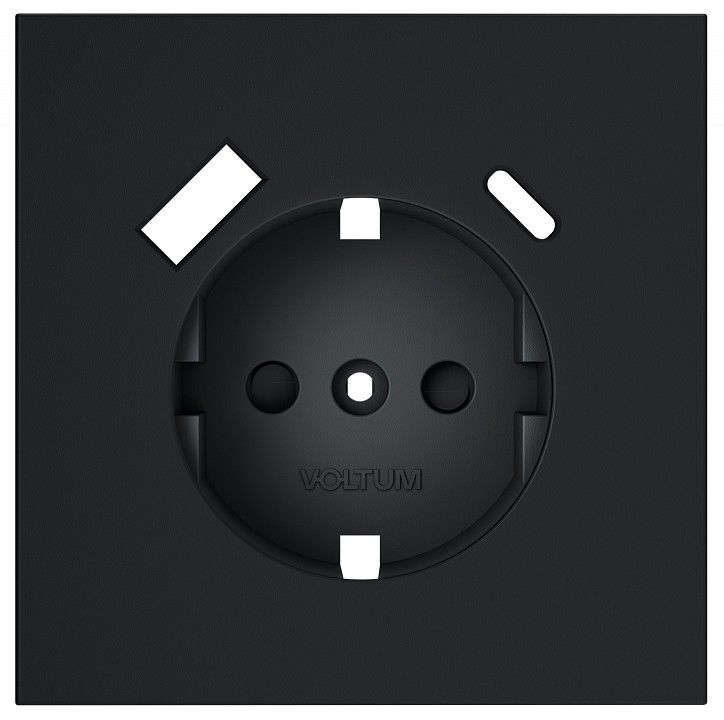 Накладка для розетки с заземлением и со шторками и 2хUSB type A и C Voltum S70 VLS001007