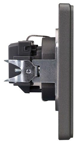 Розетка с заземлением и со шторкой, без рамки Kranz ROUND KR-78-0701-2