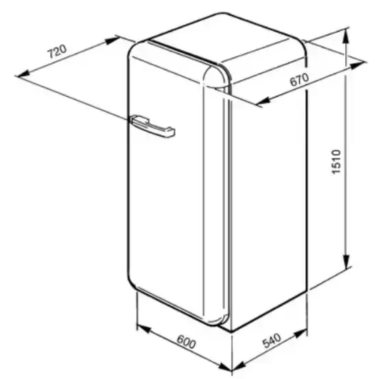 Холодильник Smeg CVB20RR