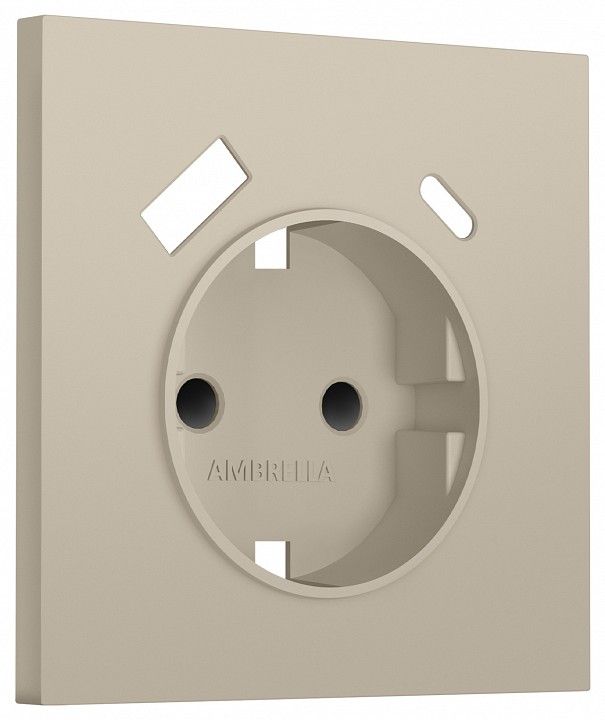 Накладка для розетки с заземлением и со шторками и 2хUSB type A и C Ambrella Volt SIGMA SP3500