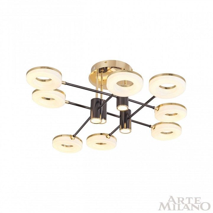 Потолочная люстра Arte Milano Ferrara-71399 271399/8 BK/GD