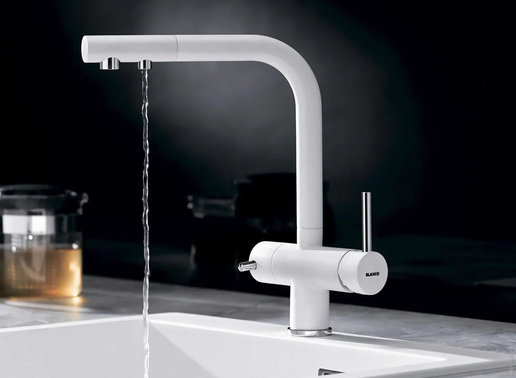 Смеситель Blanco FONTAS II 526943 Silgranit мягкий белый