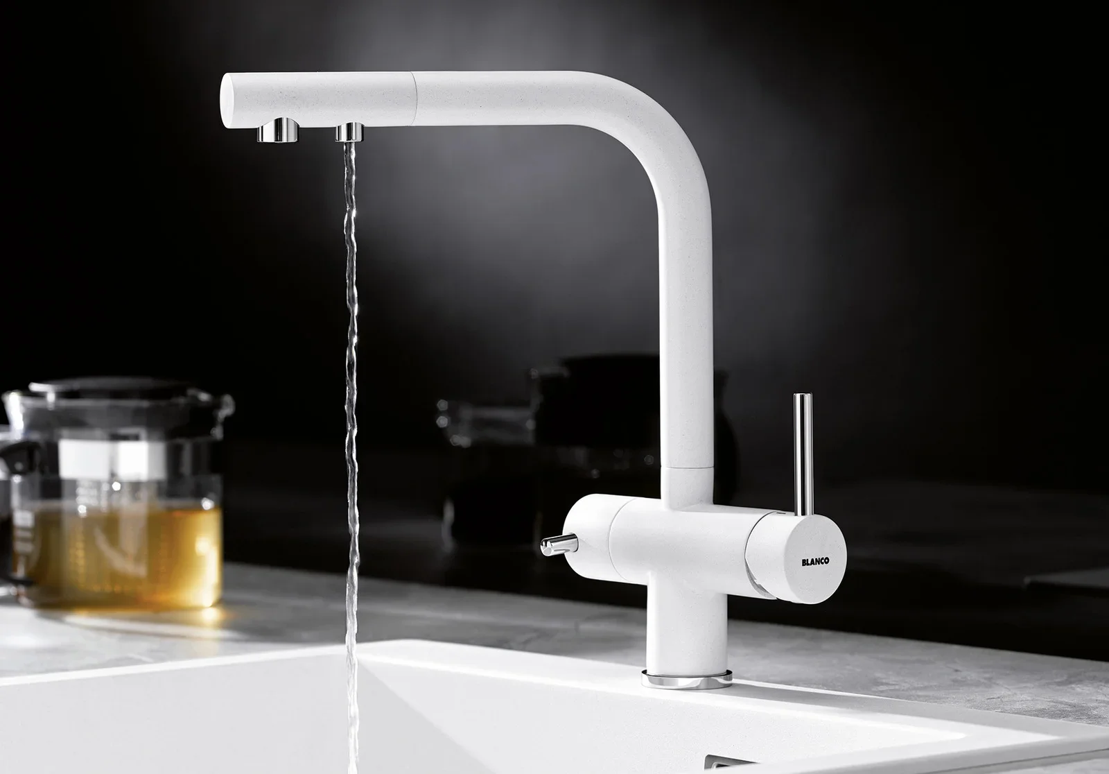 Смеситель Blanco FONTAS II 525141 Silgranit белый