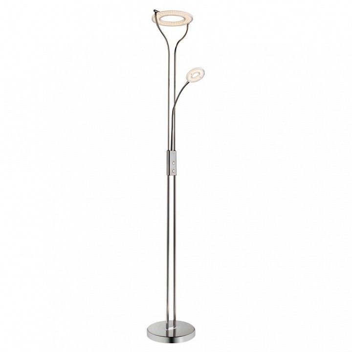 Торшер с подсветкой Arte Lamp Duetto led A5904PN-2BC
