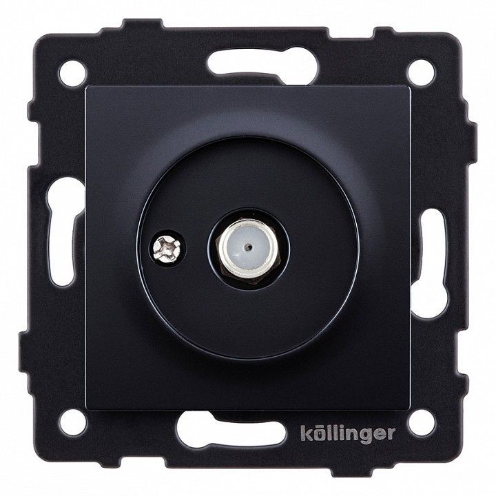 ТВ-розетка и SAT-розетка оконечная без рамки Kollinger  REA-020BK