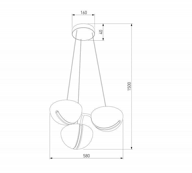 Подвесная люстра Eurosvet Emisfero 50083/3 LED золото