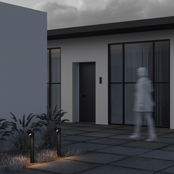 Наземный низкий светильник Maytoni Outdoor Wall Street O010FL-01B