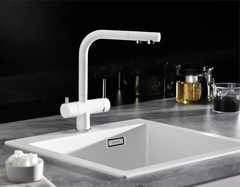 Смеситель Blanco FONTAS II 526943 Silgranit мягкий белый