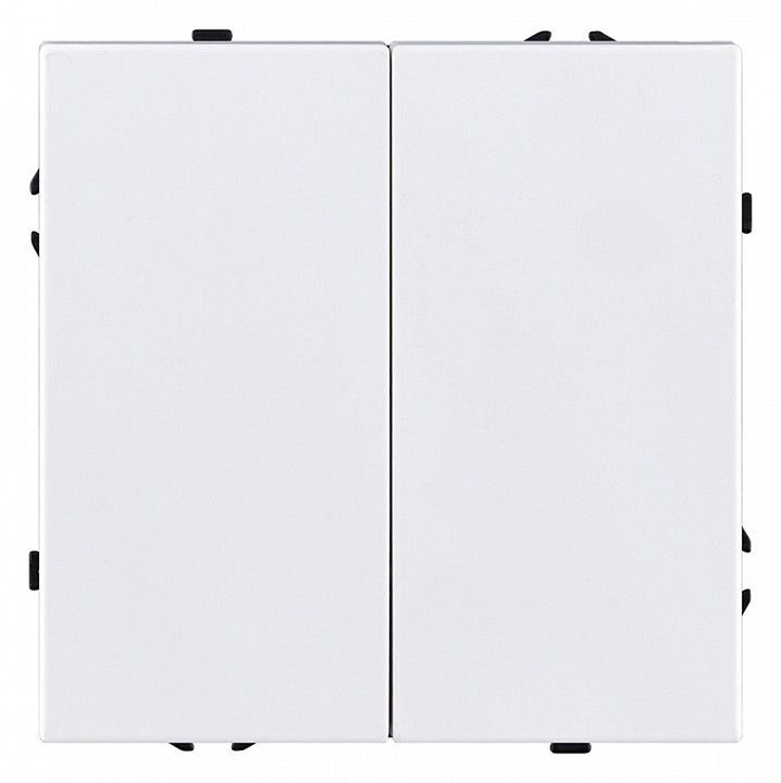 Выключатель двухклавишный без рамки Kollinger Eclipse EC-004WH