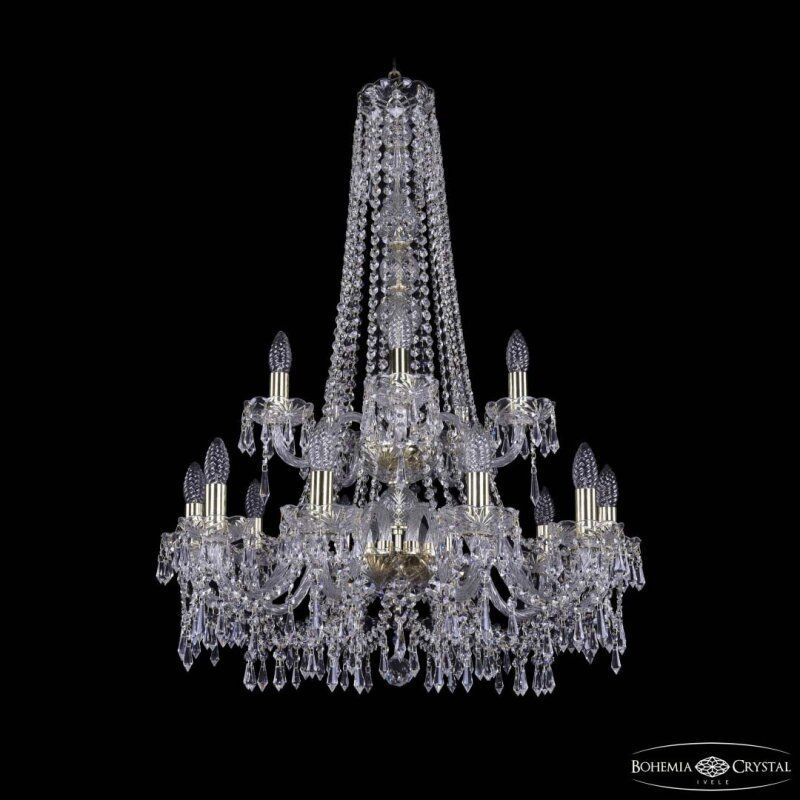 Подвесная люстра Bohemia Ivele Crystal 1403 1403/10+5/240/h-92/2d G
