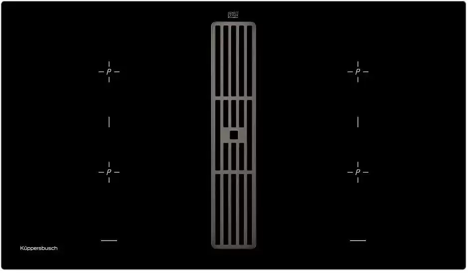 Варочная панель с вытяжкой Kuppersbusch KMI 9850.0 SR Black Chrome