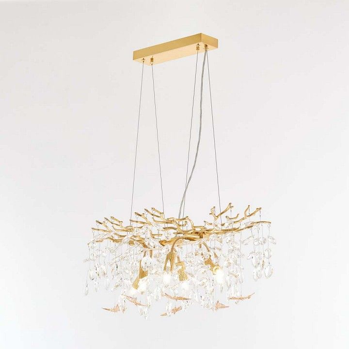 Подвесная люстра Arte Milano Веточка 230210.700.6.E14.D2 GD BUT-Amber