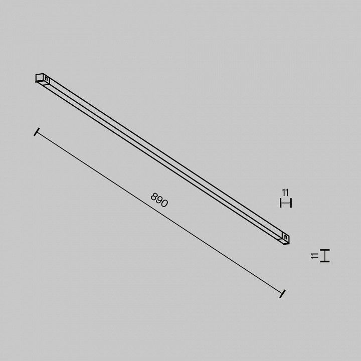 Накладной светильник Maytoni Technical Базис TR240-2-18W3K-B