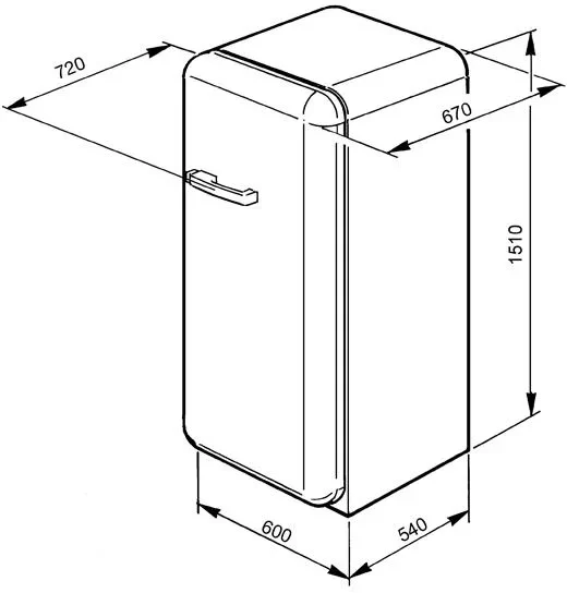 Холодильник Smeg FAB28RBV3
